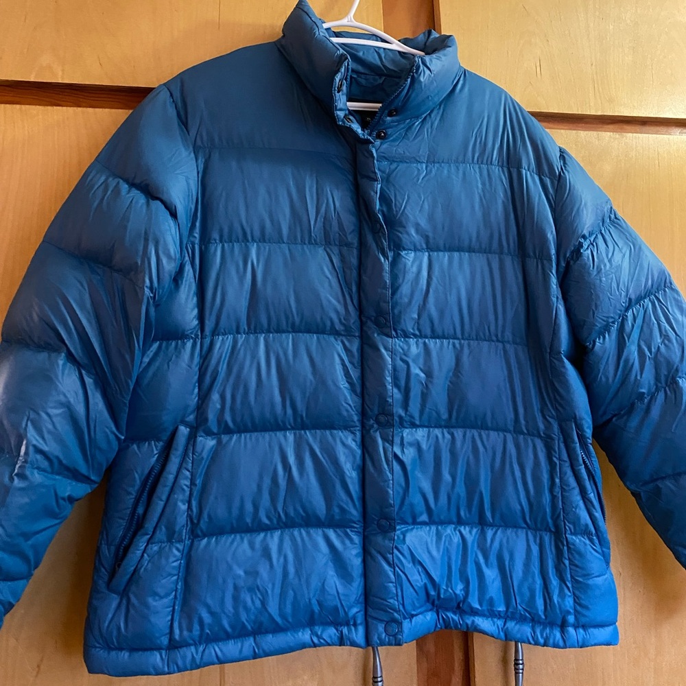 Lands' End Blue Puffer Jacket